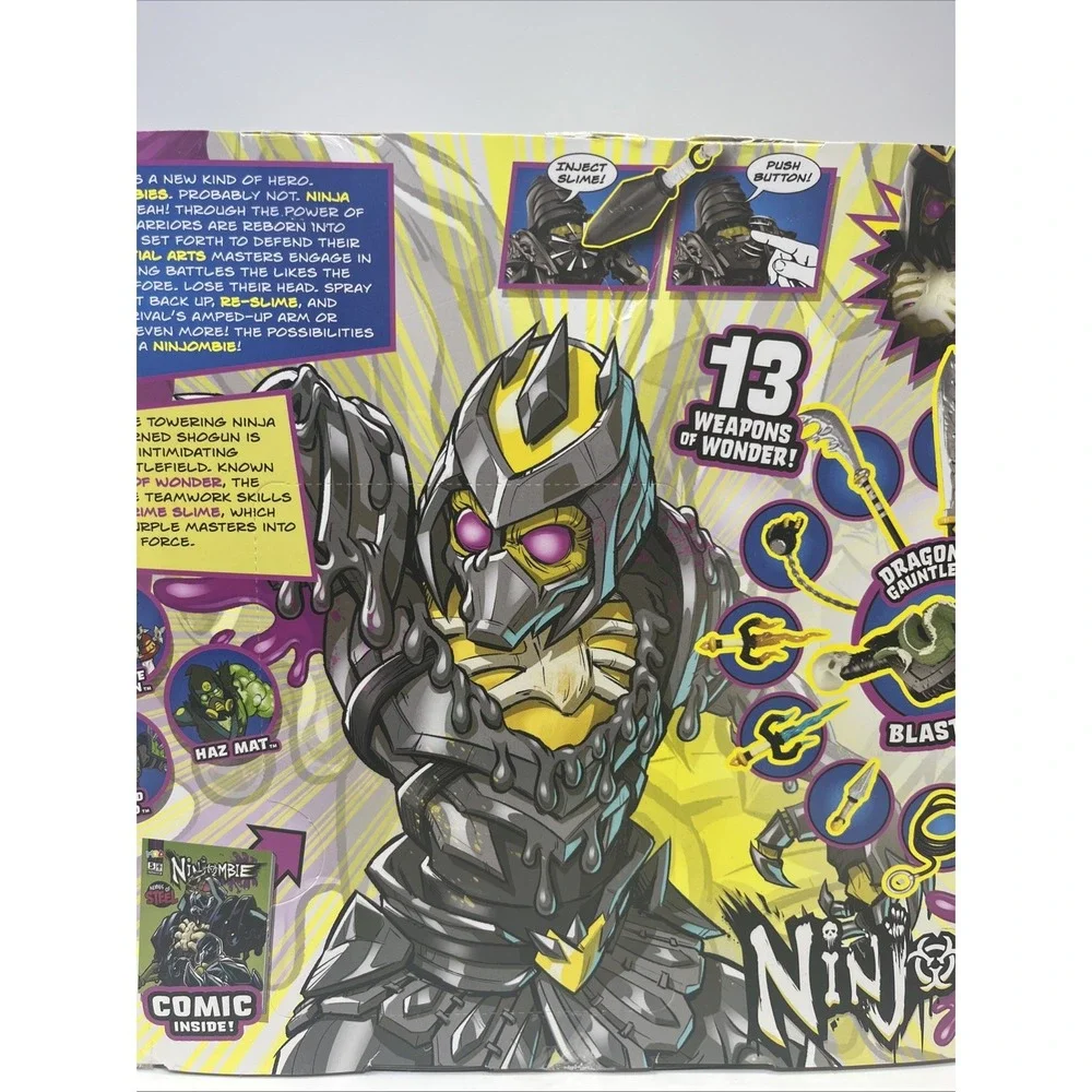 Ninjombie Jonin Knight Figure w Comic Book Slime Strike